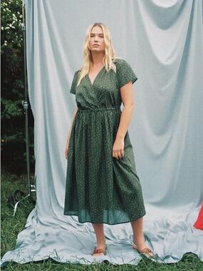 NWT 2X Christy Dawn Dawn Dress in Moss Pear